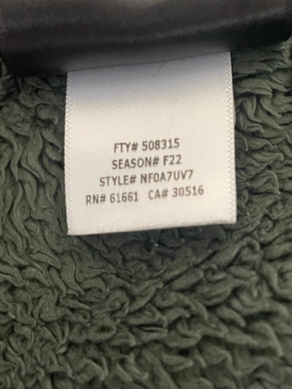 The North Face Olive Green Sherpa Zip-Front Jacket - Picture 6 of 10